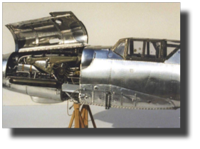 Bf 109 G. Daimler Benz 605 A engine. Scratch built in metal by Rojas Bazán. 1:15 scale.